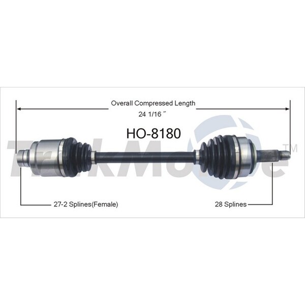 Surtrack Axle Cv Axle Shaft, Ho-8180 HO-8180 - main